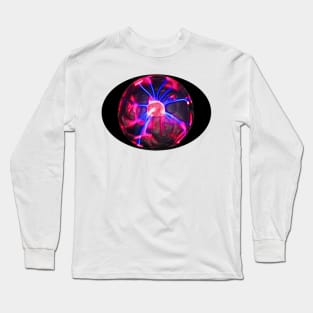 Small Tesla Tower with Lightning Arcs Long Sleeve T-Shirt